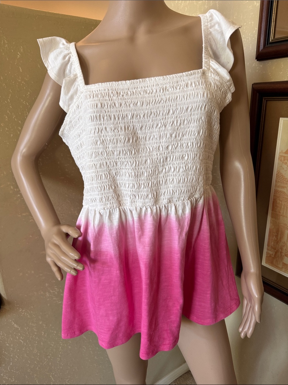 Lane Bryant Women’s Summer Smocked Babydoll Top sz 18 20